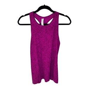 Athleta Fuchsia Pink Ultimate Printed Train Racerback Tank